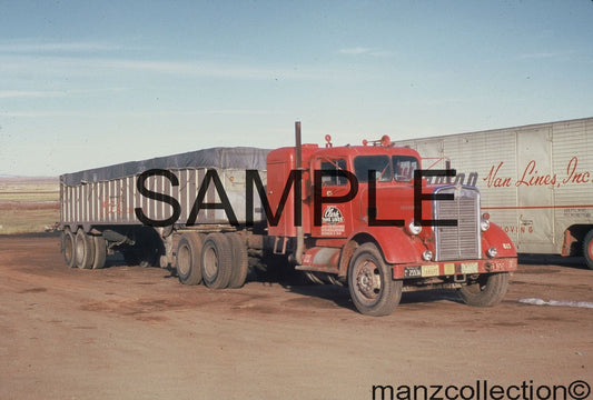 8 x 10 color semi-truck photo 1950's Kenworth CLARK TANK LINES - Transportation Treasure