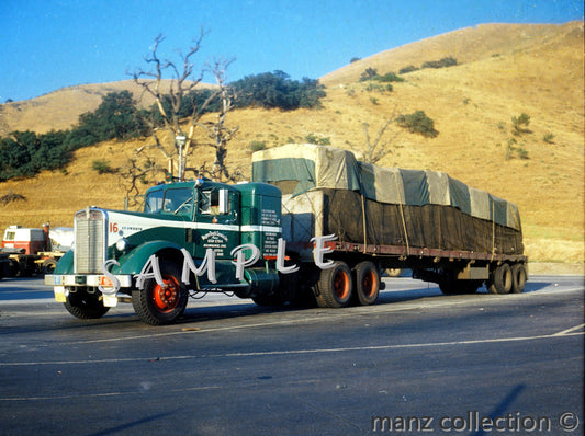 8x10 color semi-truck photo 1950's Kenworth MAGEE TRUCK SERVICE - Transportation Treasure