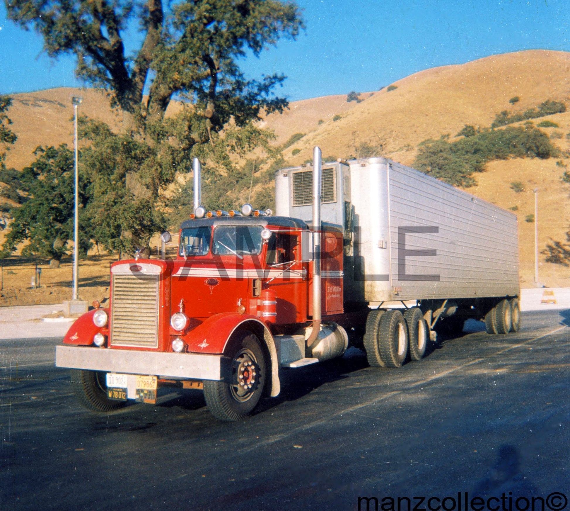 8x10 color semi-truck photo 1960's Peterbilt - Transportation Treasure
