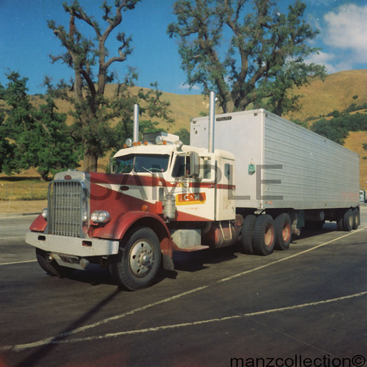 8x10 color semi-truck photo 1960's Peterbilt C&M TRANSPORTATION - Transportation Treasure