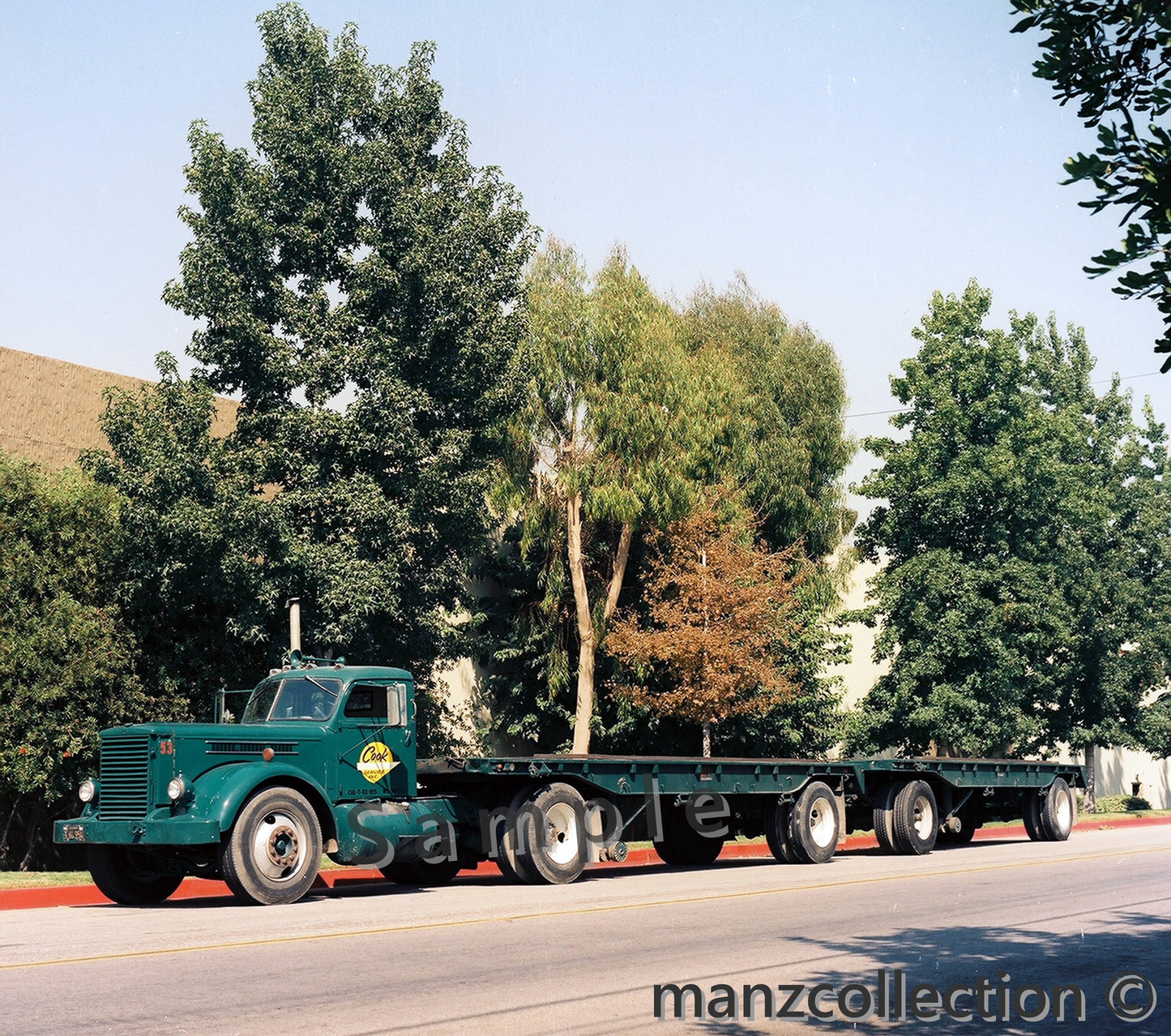 8x10 color semi-truck photo '40's Diamond T COOK - Transportation Treasure