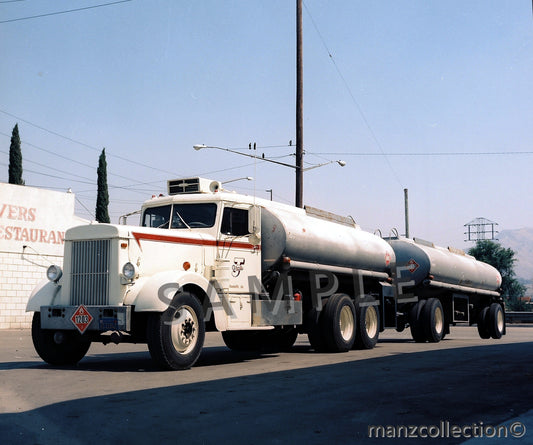 8x10 color semi-truck photo '50's Ironnose Pete Tanker - Transportation Treasure