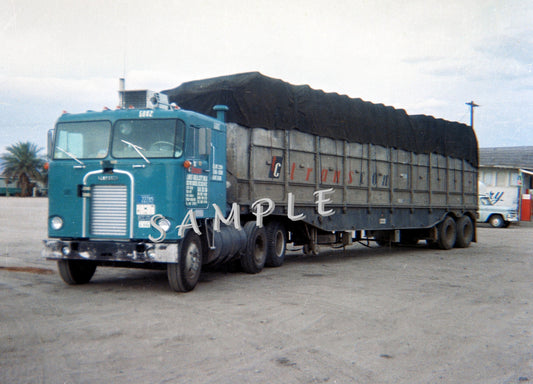 8X10 color semi-truck photo Kenworth COE TRANSCON - Transportation Treasure