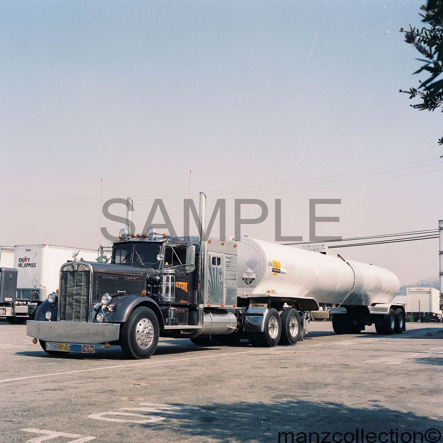 8x10 color semi-truck photo '50's KW Mercury sleeper tanker - Transportation Treasure
