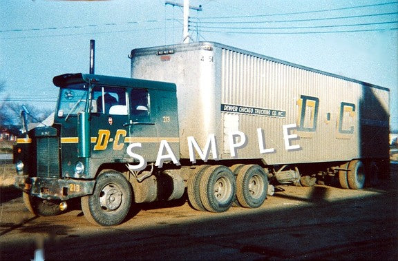 8X10 semi-truck photo '50's KW half-cab DENVER CHICAGO - Transportation Treasure