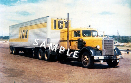 8X10 semi-truck photo '50's Kenworth conventional ICX - Transportation Treasure