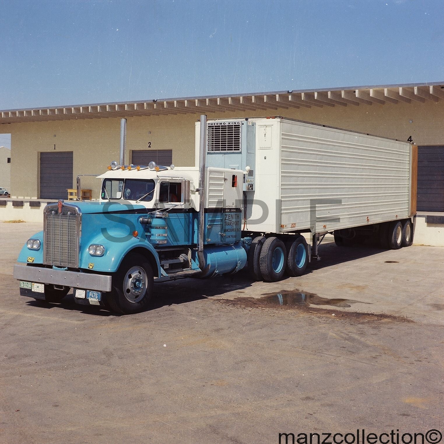 8 X 10 color semi-truck photo '60's KW ZENITH TRANSPORT - Transportation Treasure