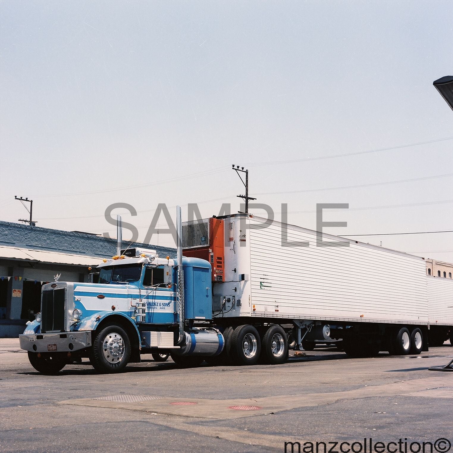8x10 color semi-truck photo '60's Peterbilt VALEZ & SONS, NOGALES, AZ - Transportation Treasure