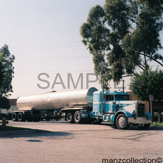 8x10 color semi-truck photo '60's Peterbilt HOWE semi-tanker - Transportation Treasure