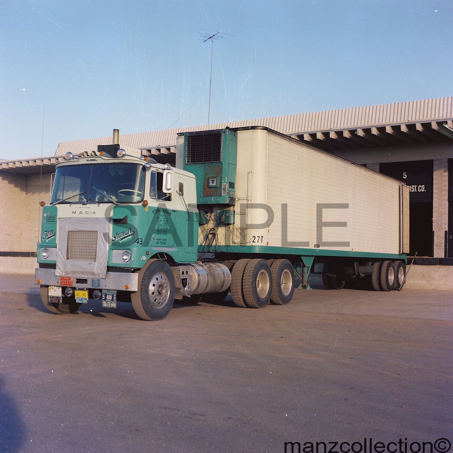 8X10 semi-truck photo '70's Mack F Model TOM INMAN, Nogales, AZ - Transportation Treasure