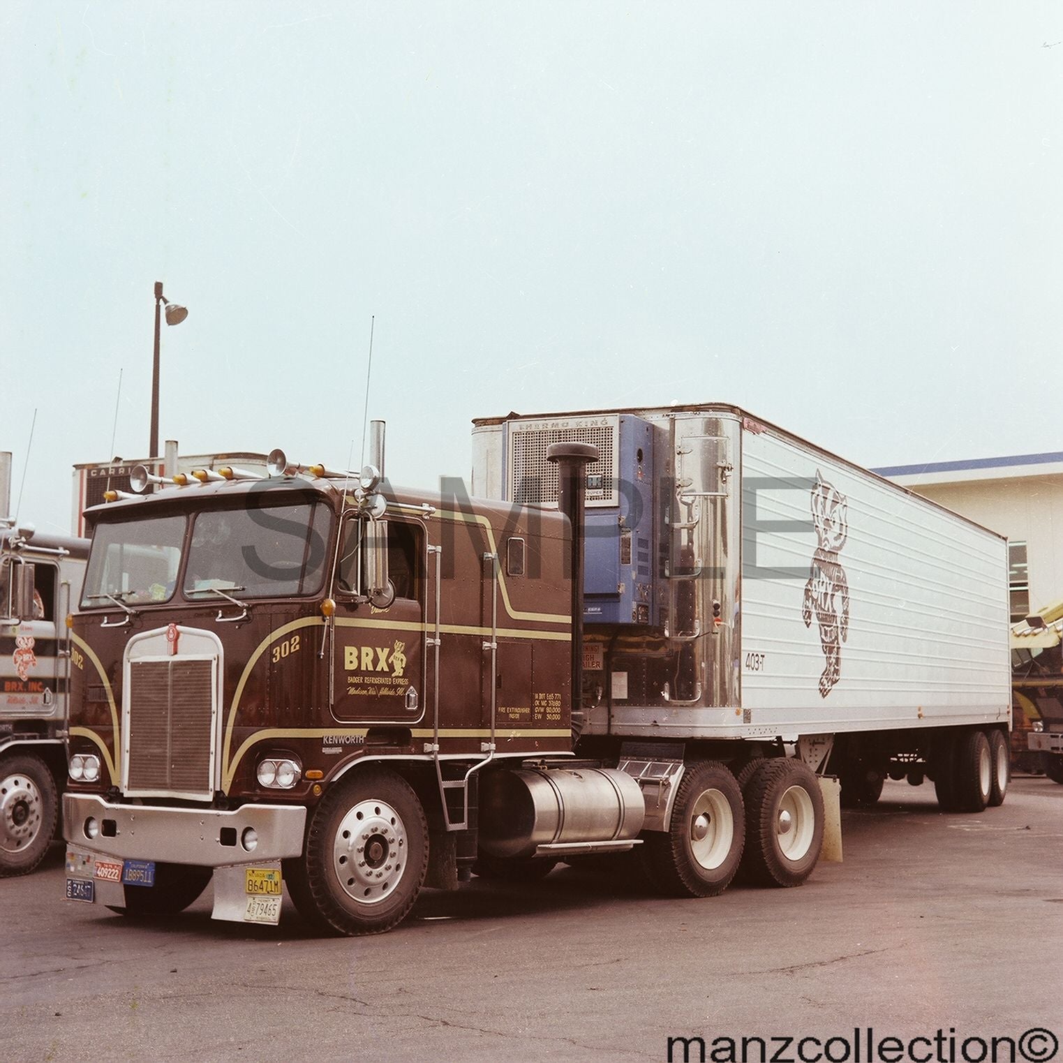 8X10 color semi-truck photo '80's  KW BRX - Transportation Treasure