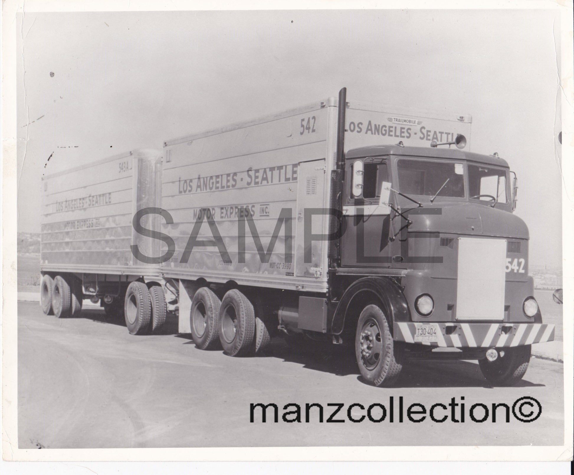 Bullnose Pete truck 'n full trailer LOS ANGELES SEATTLE MOTOR EXPRESS - Transportation Treasure