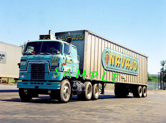 8X10 color semi-truck photo International NAVAJO FREIGHT - Transportation Treasure