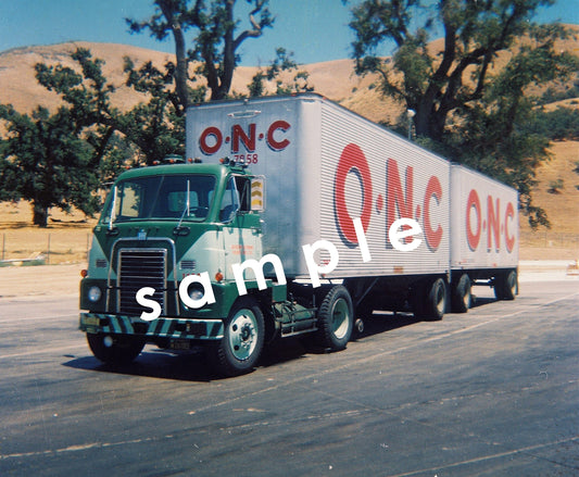 8X10 color semi-truck photo International set of doubles ONC - Transportation Treasure