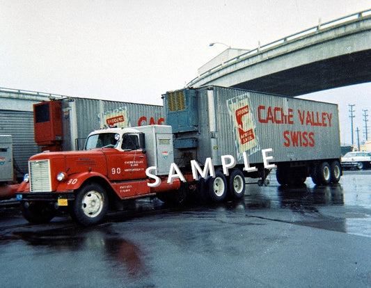 8X10 semi-truck photo International West Coaster CACHE VALLEY - Transportation Treasure