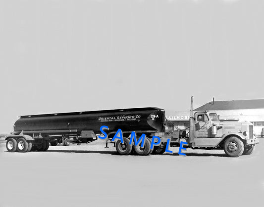 8x10 semi-truck photo International West Coaster ORIENTAL REFINING CO. - Transportation Treasure