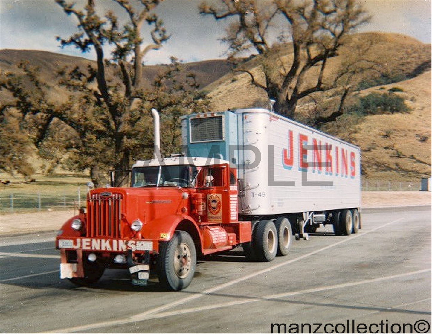 8X10 color semi-truck photo Autocar JENKINS PRODUCE - Transportation Treasure