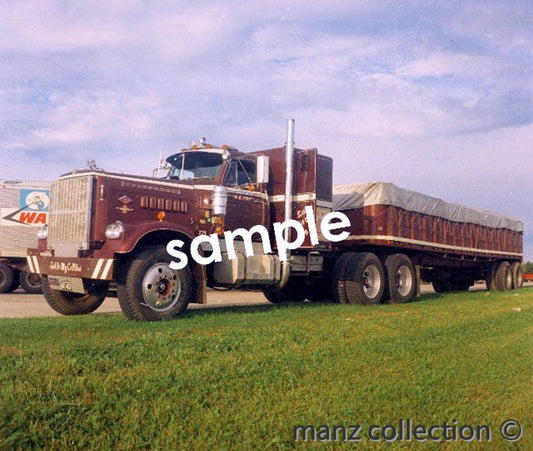 8x10 color semi-truck photo R.E. FRY Diamond T - Transportation Treasure