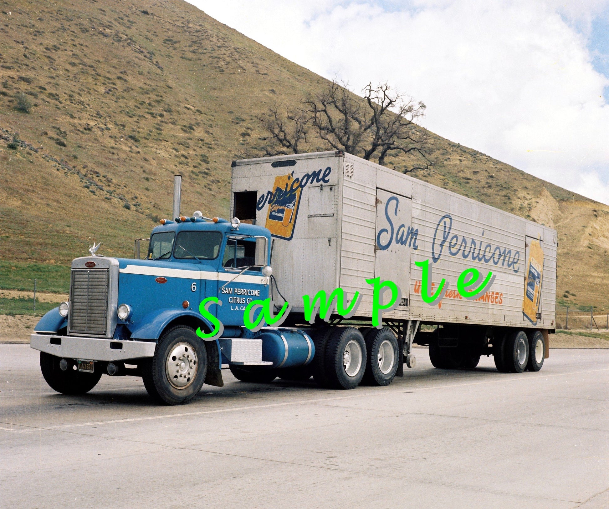 8 x 10 color semi-truck photo Peterbilt SAM PERRICONE - Transportation Treasure