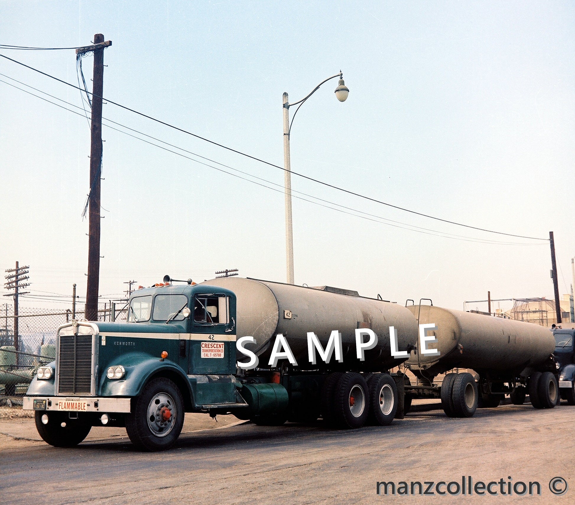 8X10 color semi-truck photo early '60's KW CRESCENT TRANSPORT - Transportation Treasure